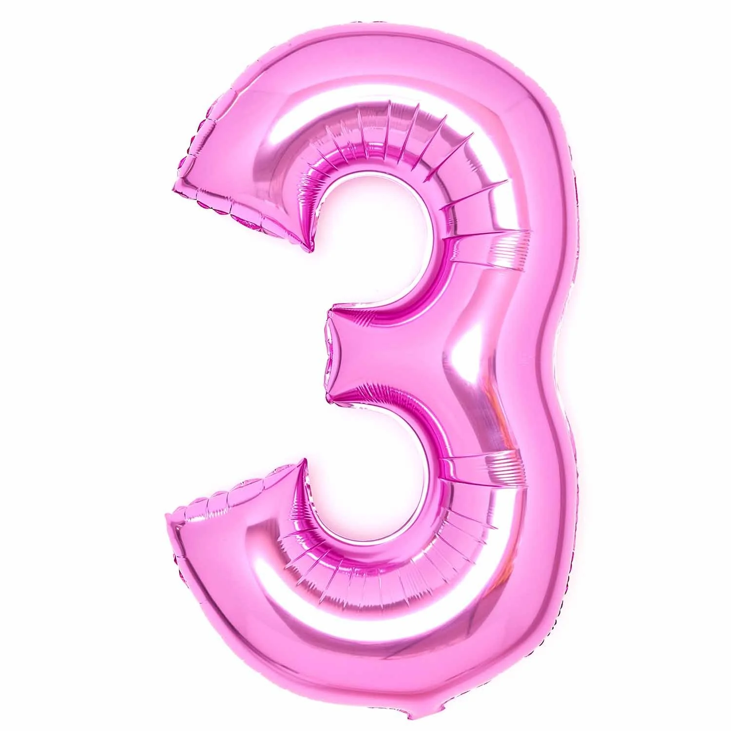 Pink Foil Number 3 Balloon 89cm