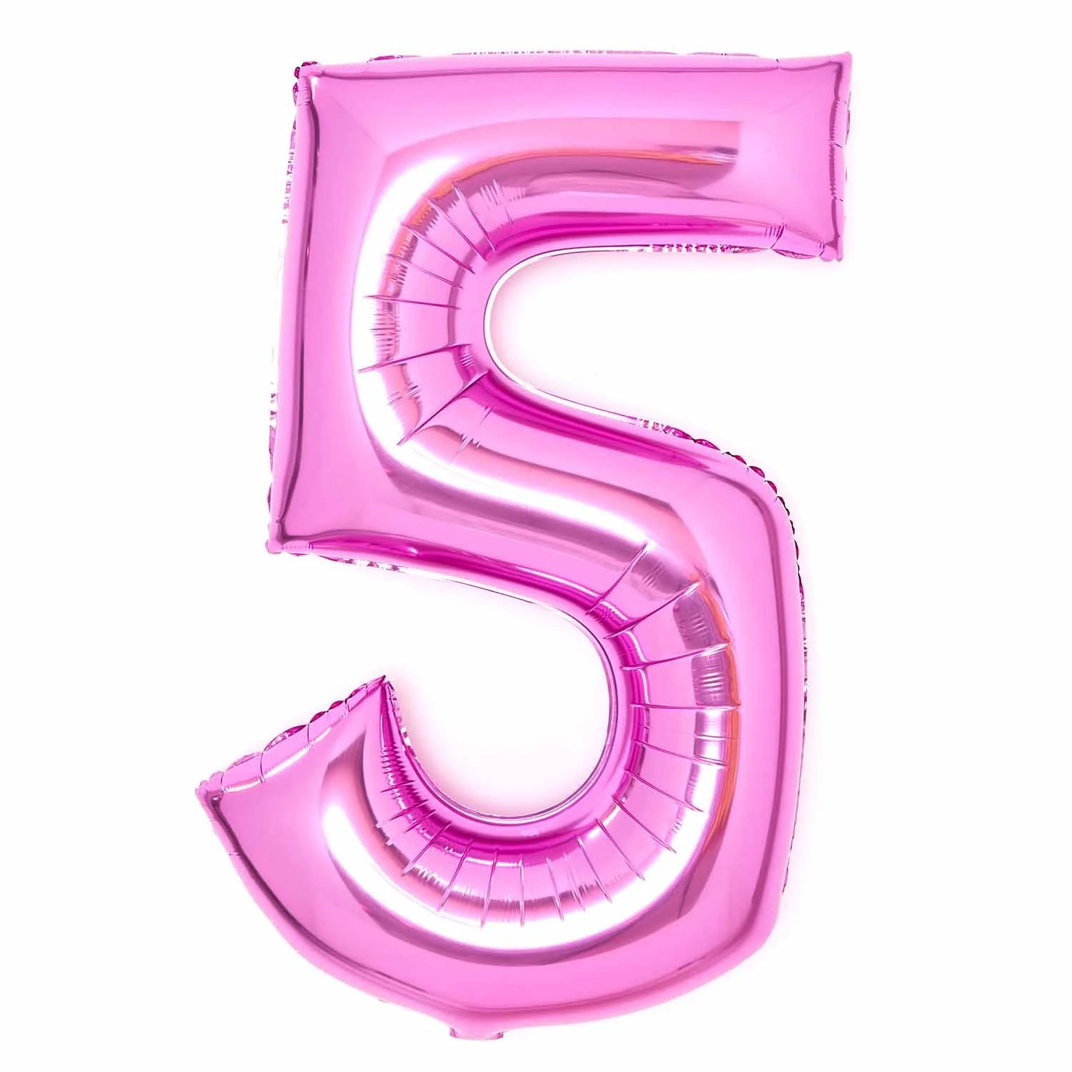 Pink  Foil Number 5 Balloon 89cm