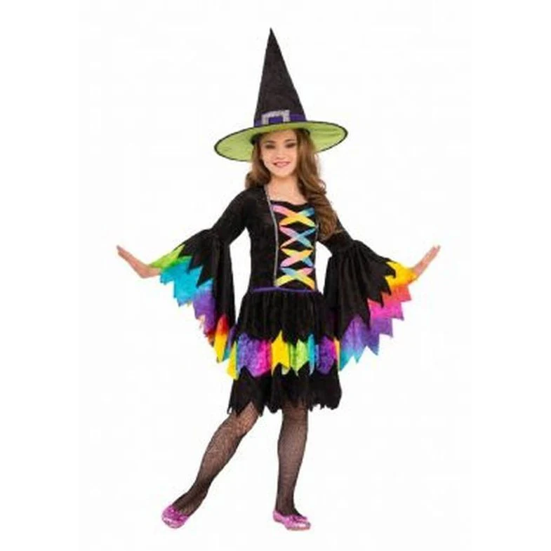 Rainbow Witch Costume Size S