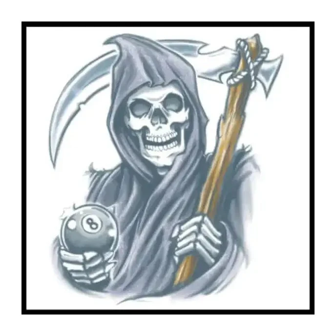 Reaper Extra Large Temporary Tattoos