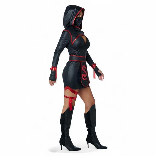 Red Fury Ninja Adult Women Costume - Image 4