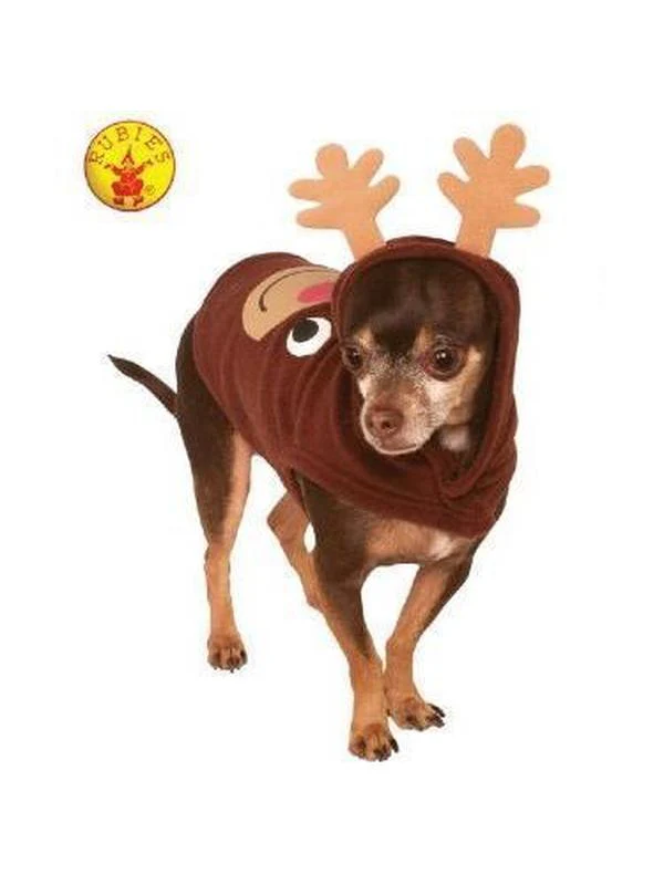 Reindeer Hoodie Pet Costume Size M