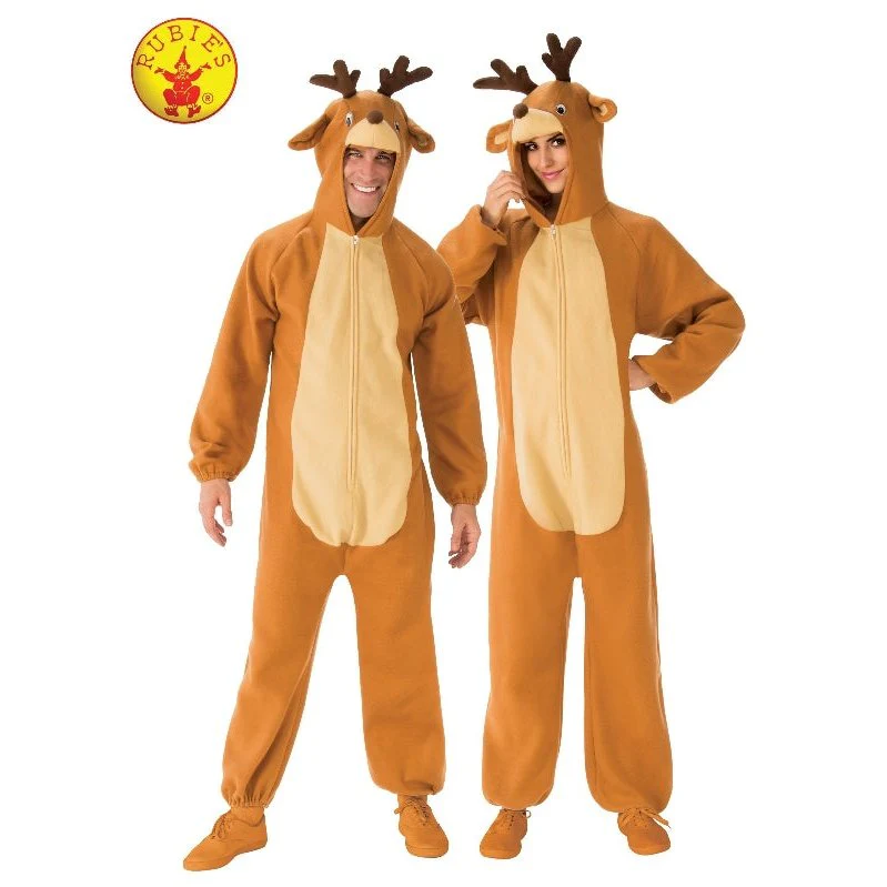 Reindeer Onesie Jumpsuit, Adult