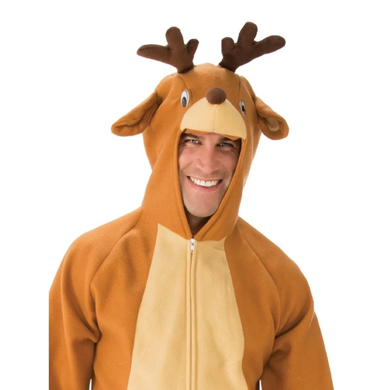 Reindeer Onesie Jumpsuit, Adult - Image 3