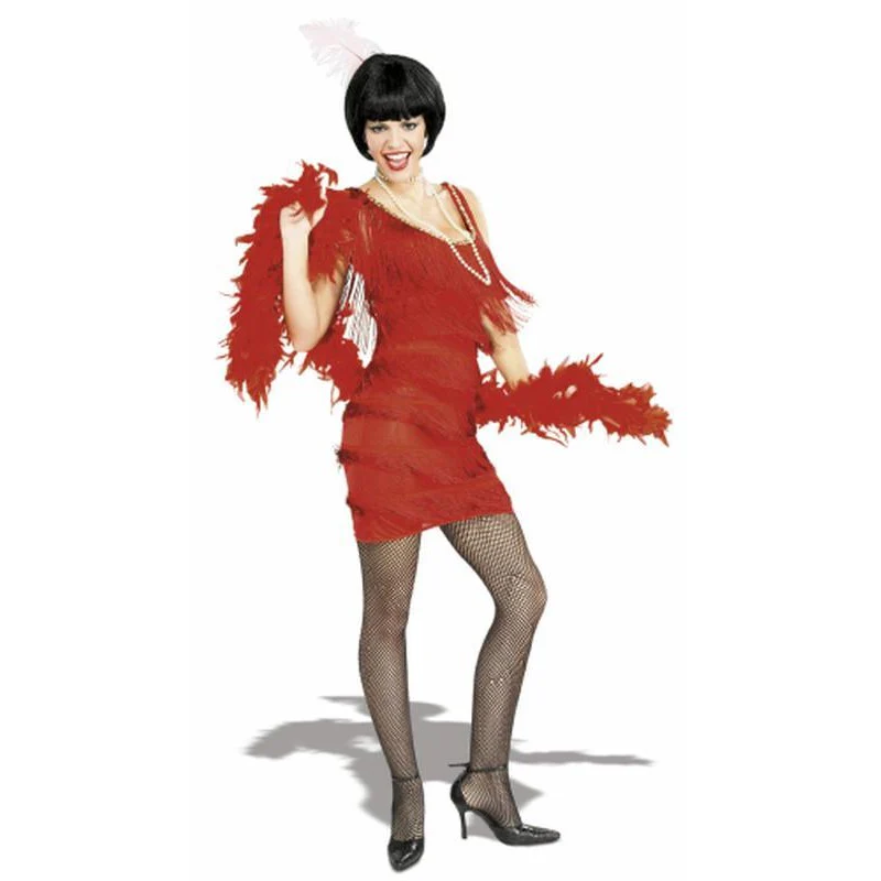 Roarin' Red Flapper Costume Size M