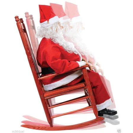 Rocking Santa Claus Outdoor Decoration - Image 2