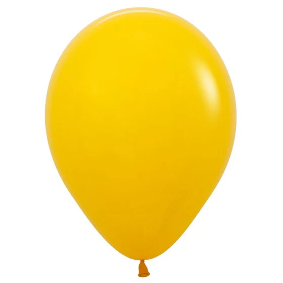 Round Balloon 30cm Honey Yellow, Uninflated