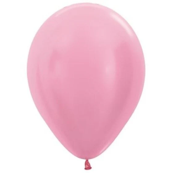 Round Balloon 30cm Satin Pink, Uninflated