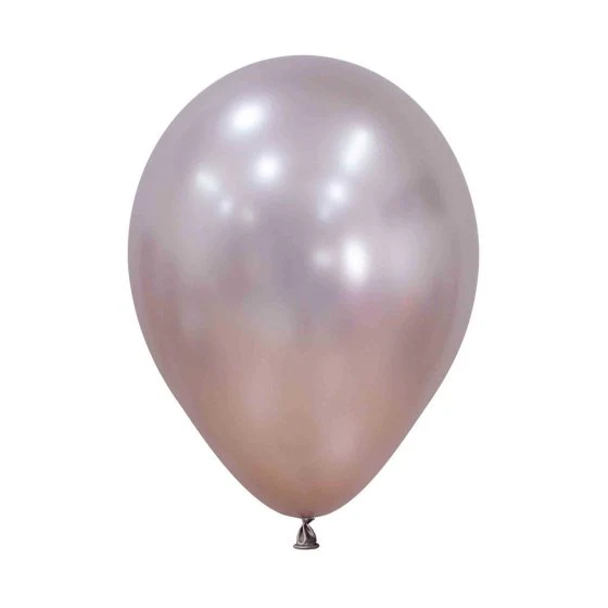 Round Balloon 30cm Silk Pink Blossom, Uninflated
