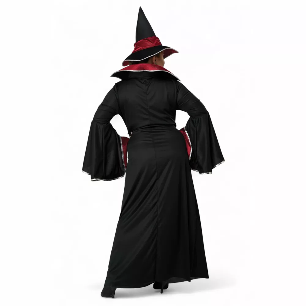 Ruby Red Glamour Witch Plus Size Costume - Image 2