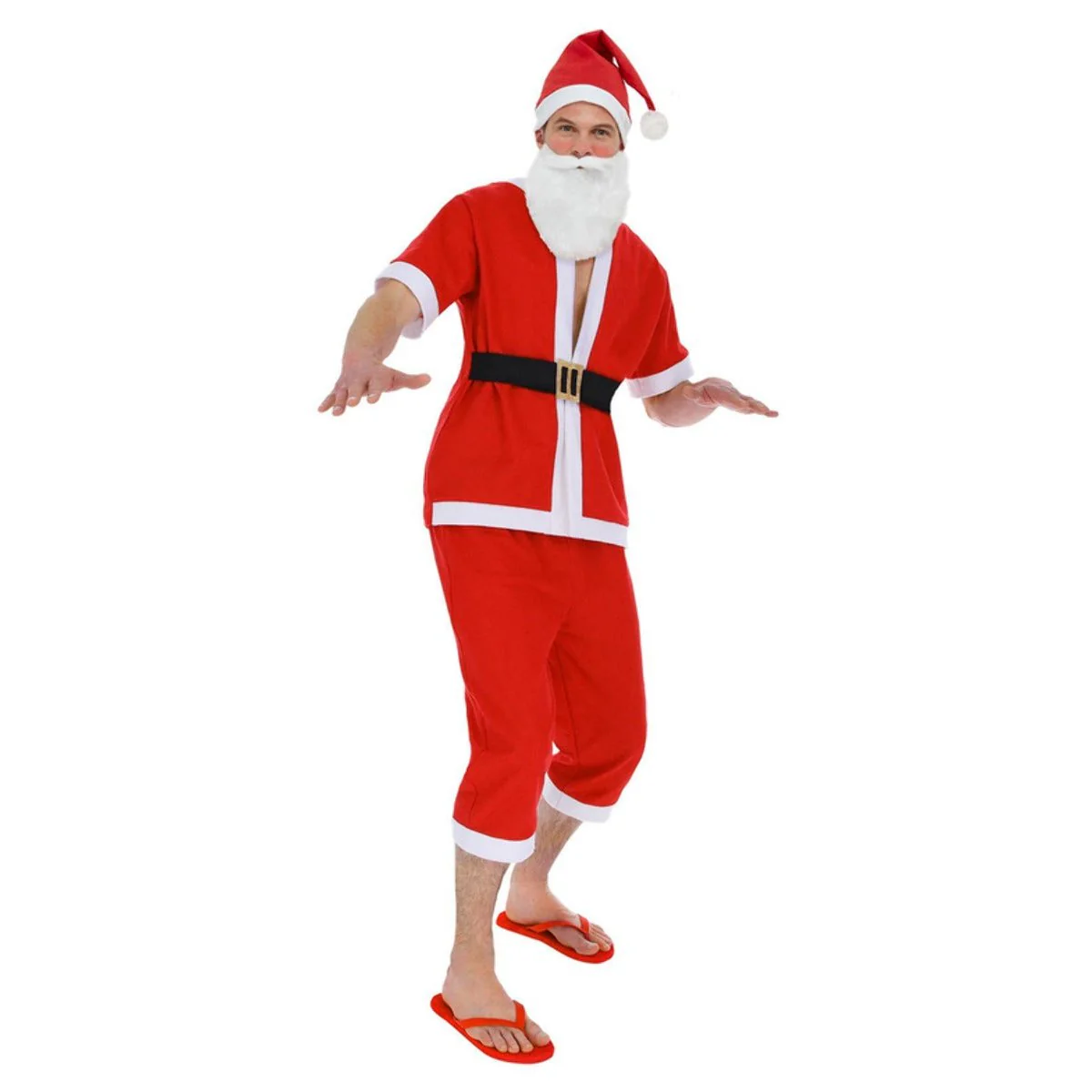 Santa Costume Shorts, Top with Short Sleeves - Image 2