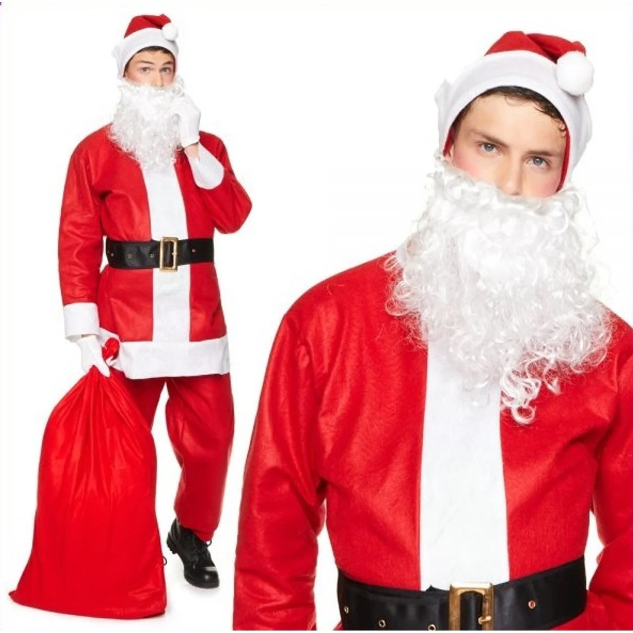 Santa Mens Suit Costume - Image 3