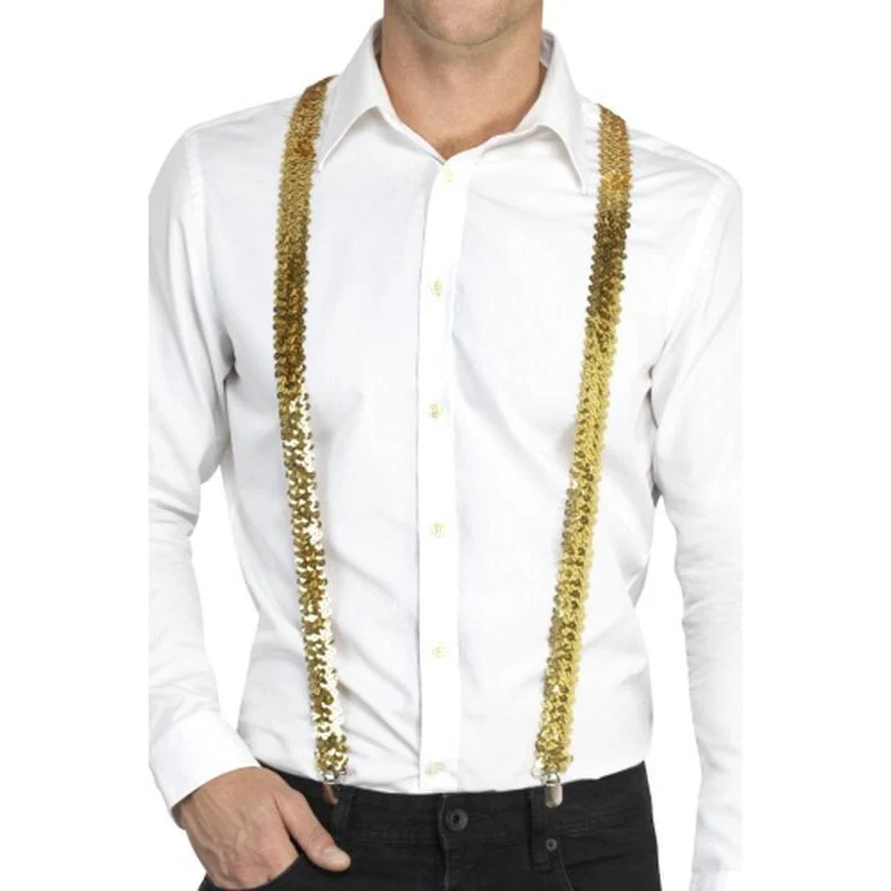 Sequin Braces, Gold