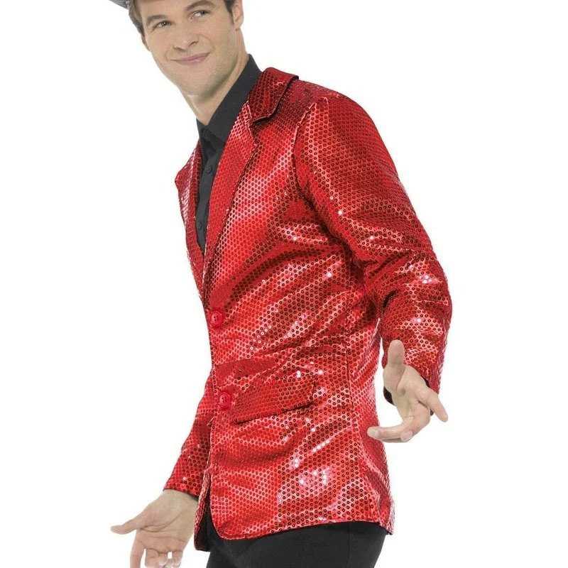 Sequin Jacket, Red - Image 2