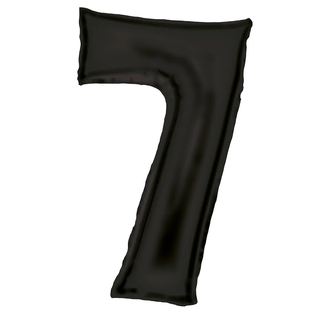 Silk Lustre Black Foil Number 7 Balloon 89cm