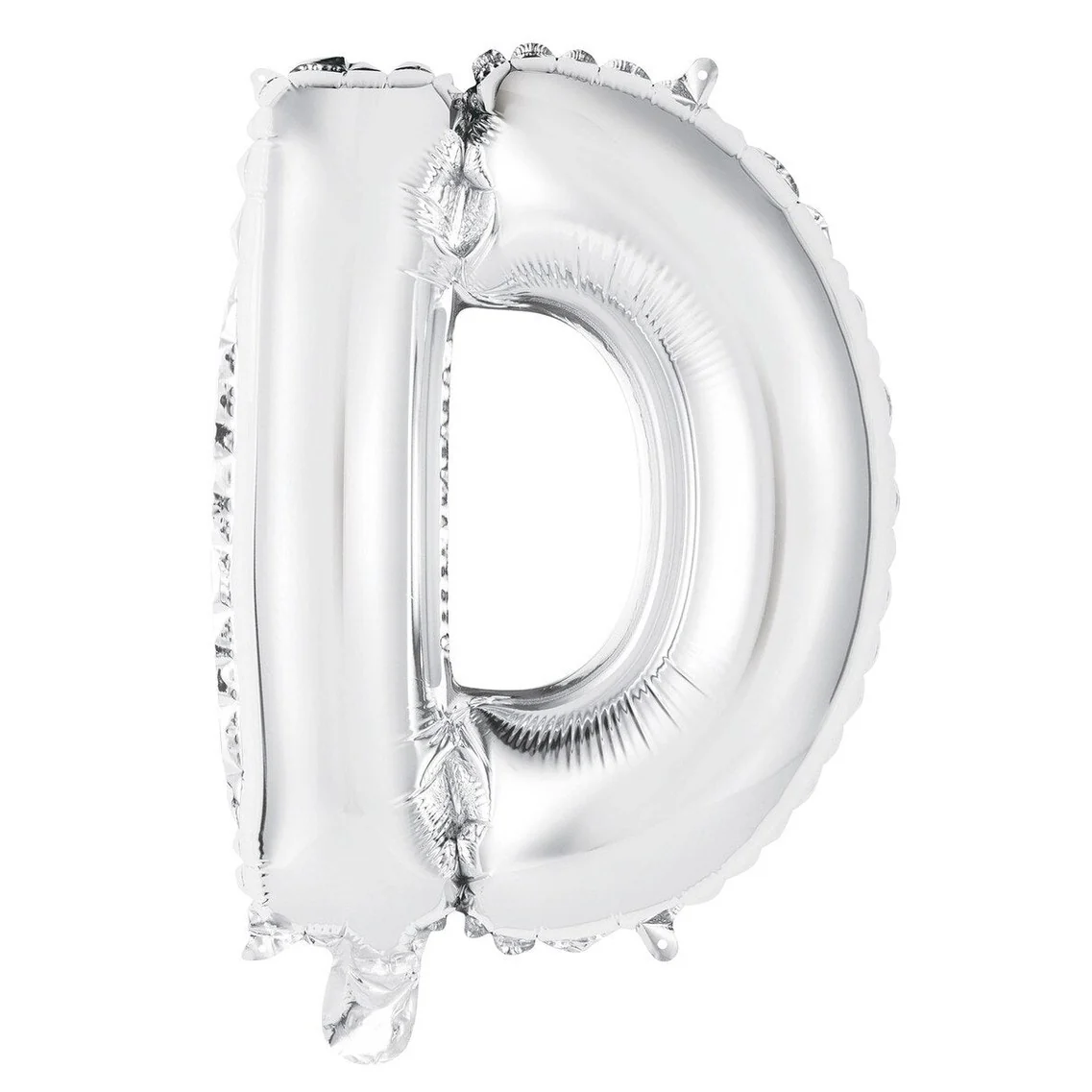 Silver Letter D Foil Balloon - 35cm