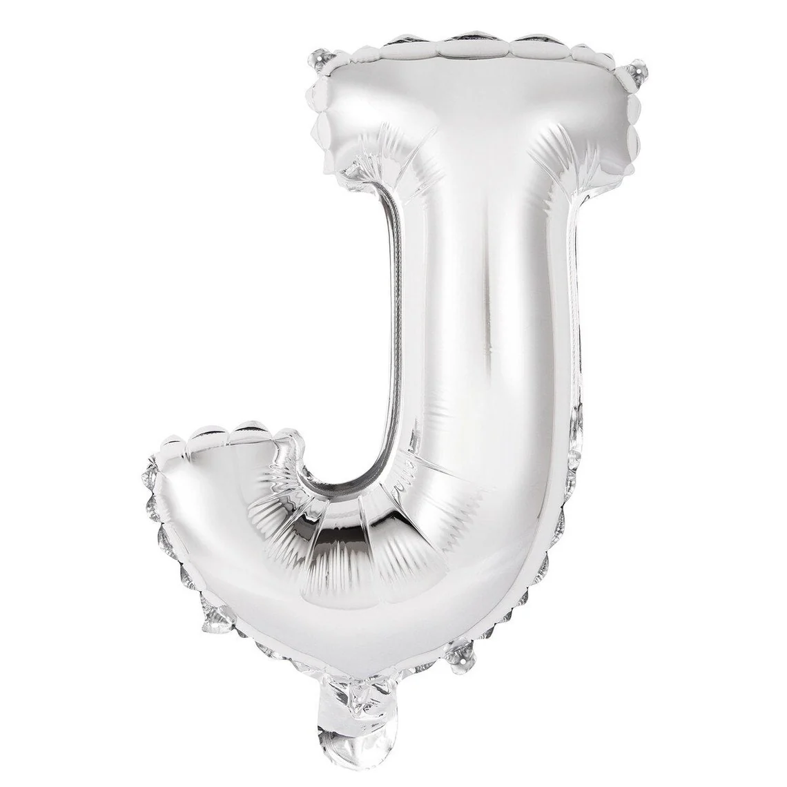 Silver Letter J Foil Balloon - 35cm