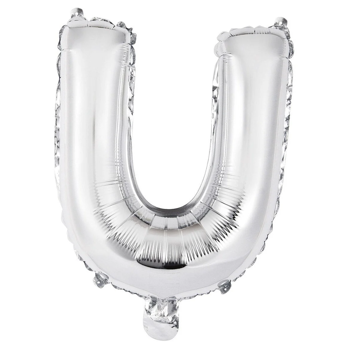 Silver Letter U Foil Balloon - 35cm