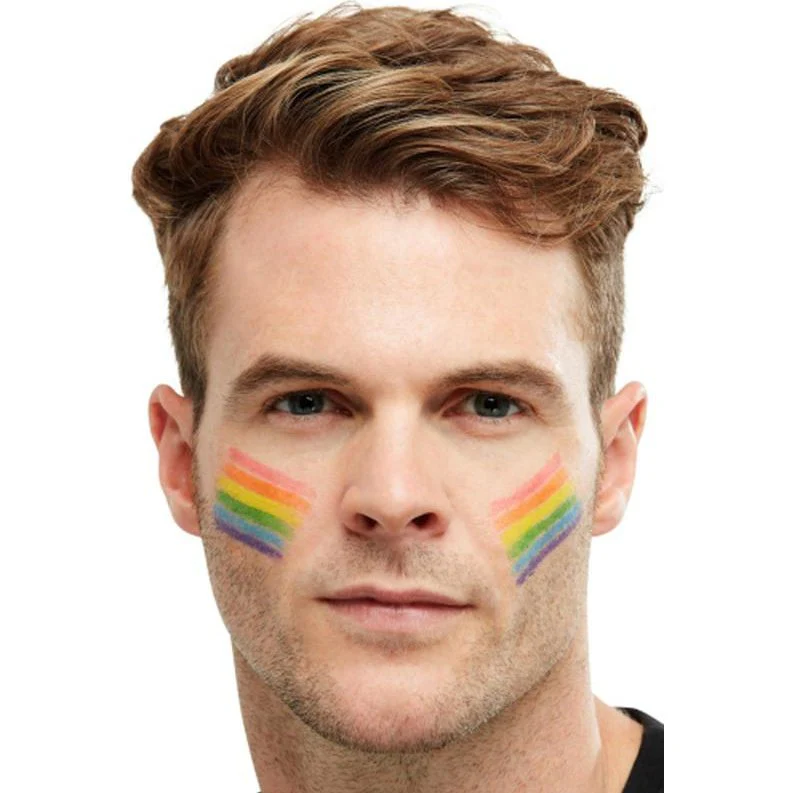 Smiffys Make Up Fx, Rainbow Grease Paint Stick