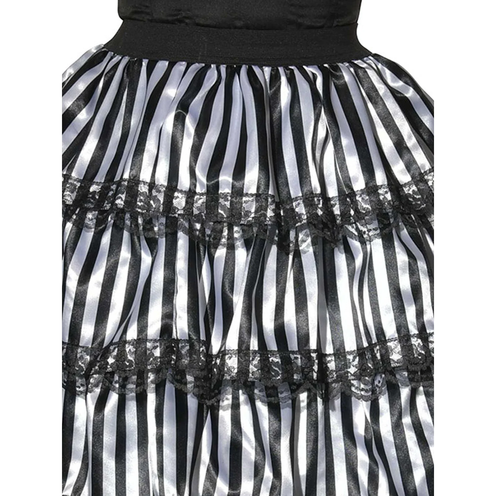 Striped Black & White Ruffle Skirt Size Std - Image 2