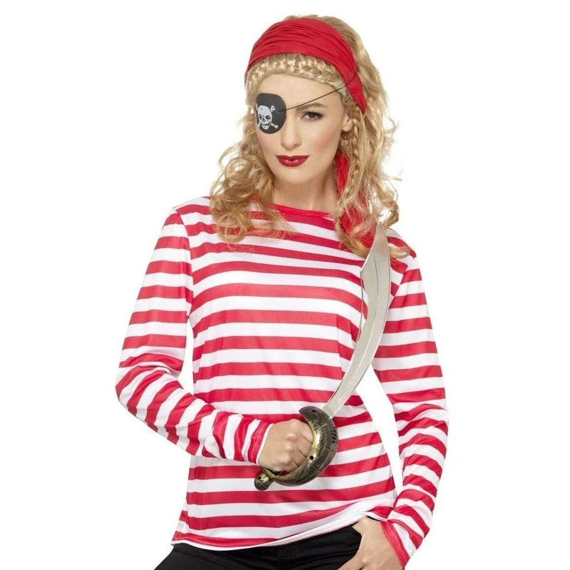 Stripy T Shirt, Red - Image 5