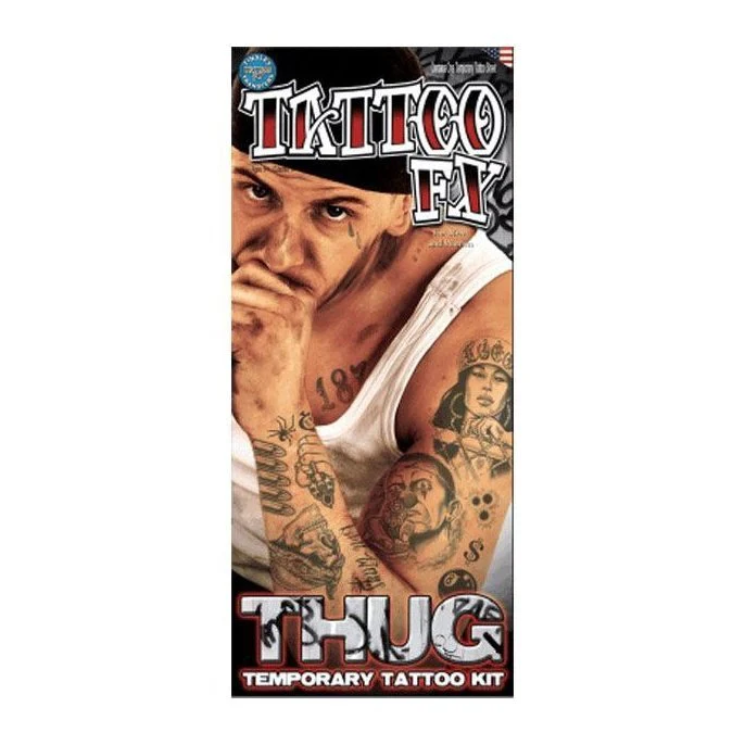 Thug Character Kit Temporary Tattoos