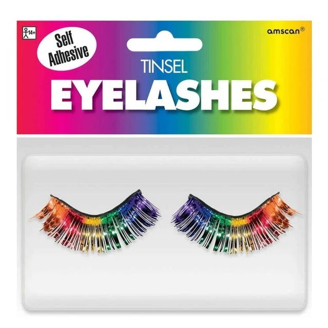 Tinsel Eyelashes Rainbow