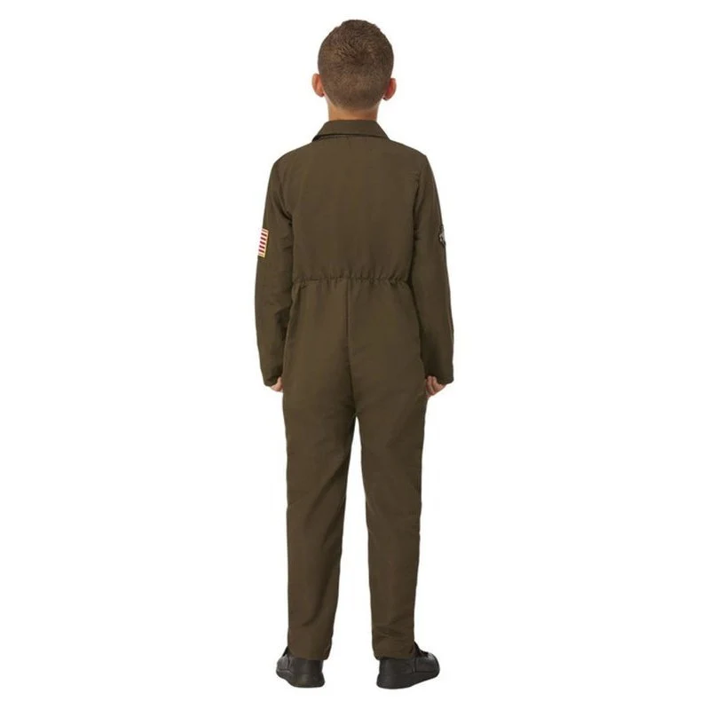 Top Gun Maverick Child's Aviator Costume, Green - Image 2