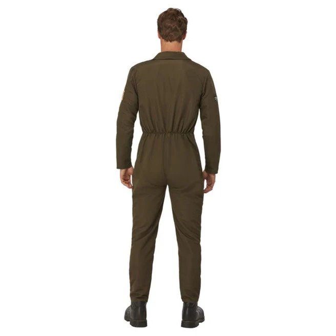 Top Gun Maverick Men's Aviator Costume, Green - Image 2