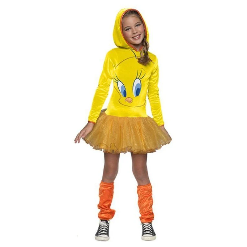 Tweety Girls Hooded Costume Size M