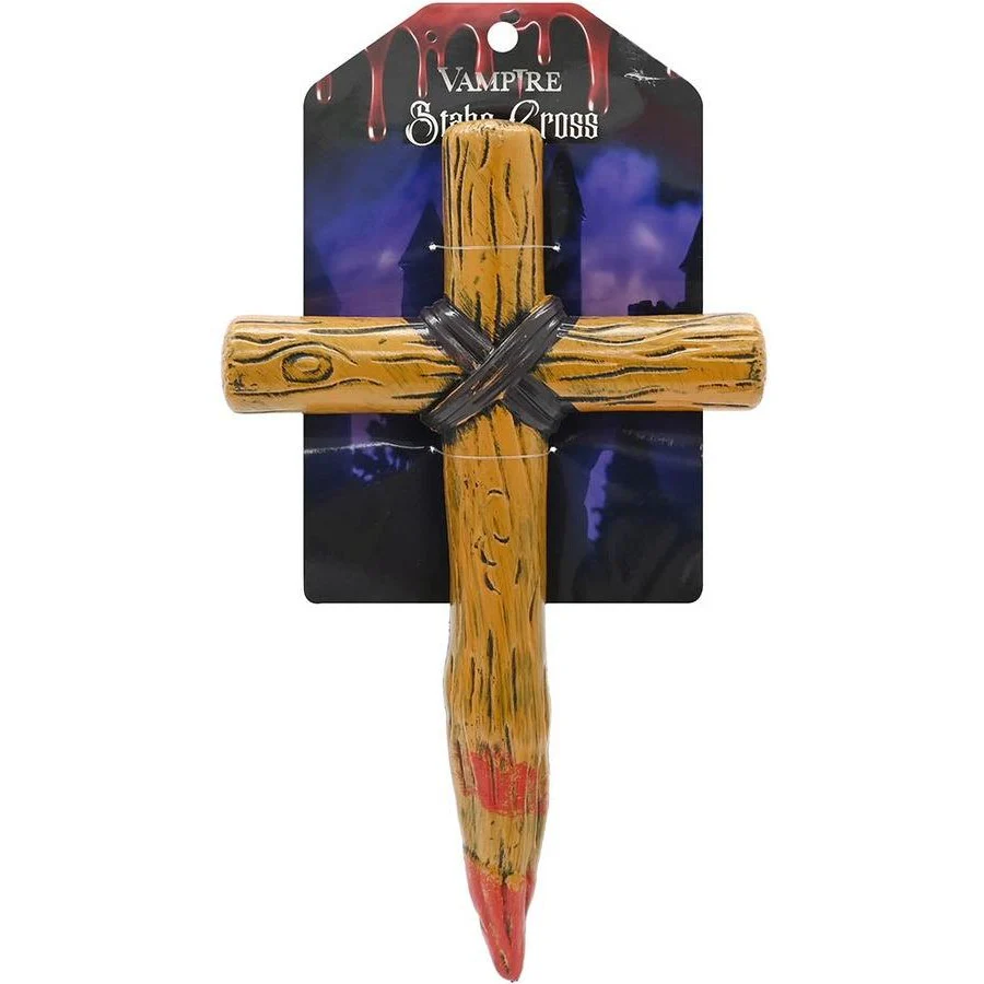 Vampire Stake Cross Plastic Prop 25cm - Image 2
