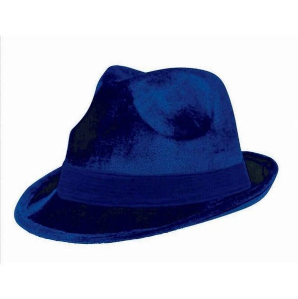 Velour Fedora Hat Navy