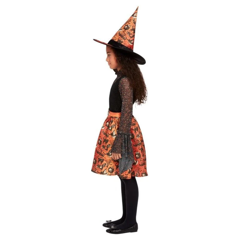Vintage Witch Costume, Orange, Child - Image 2