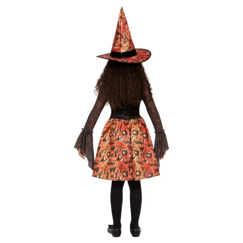 Vintage Witch Costume, Orange, Child - Image 3