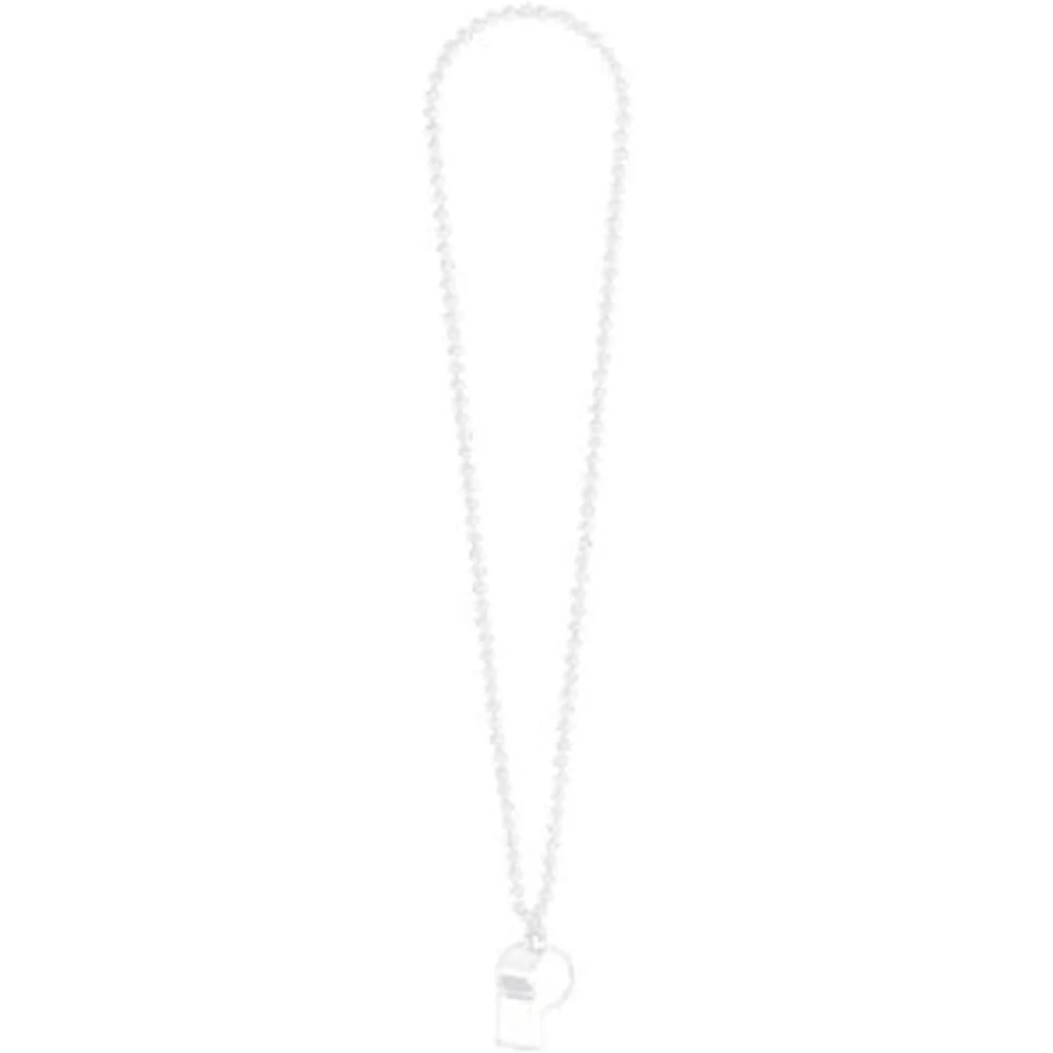 Whistle On Chain Necklace - White