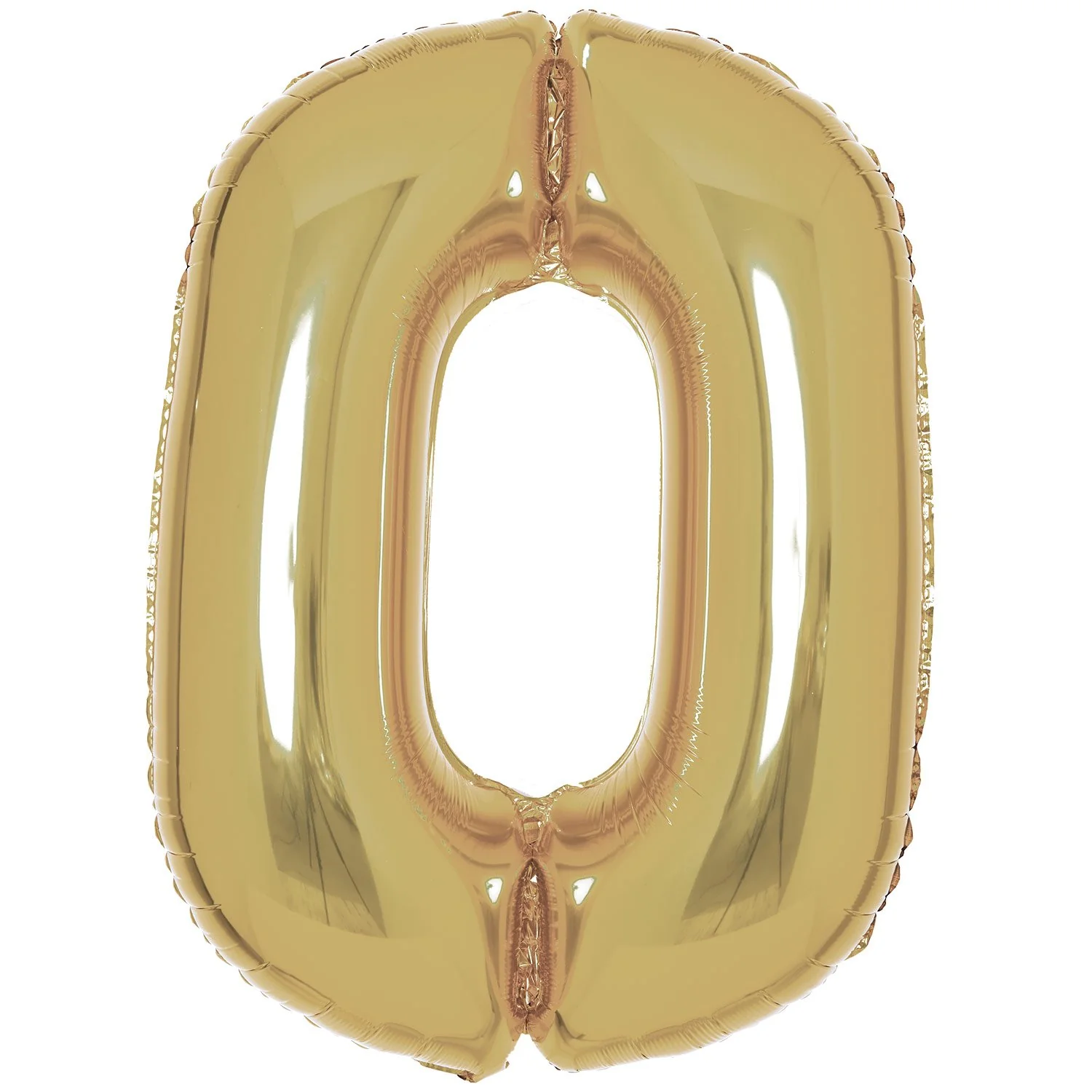 White Gold Foil Number 0 Balloon 89cm