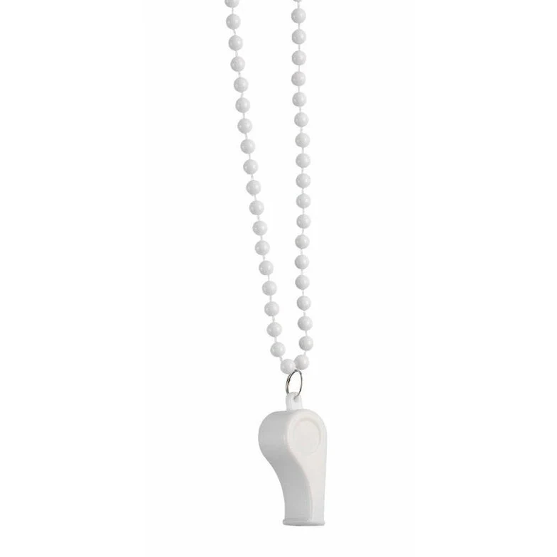 White Whistle On Beads