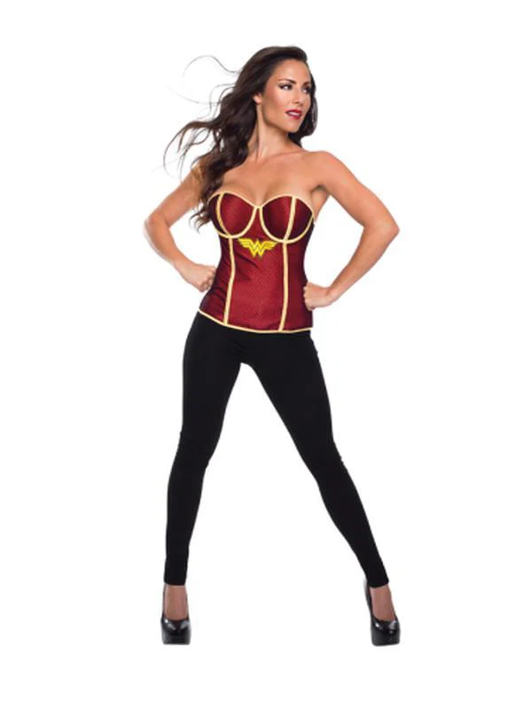 Wonder Woman Fishnet Overlay Corset Size S