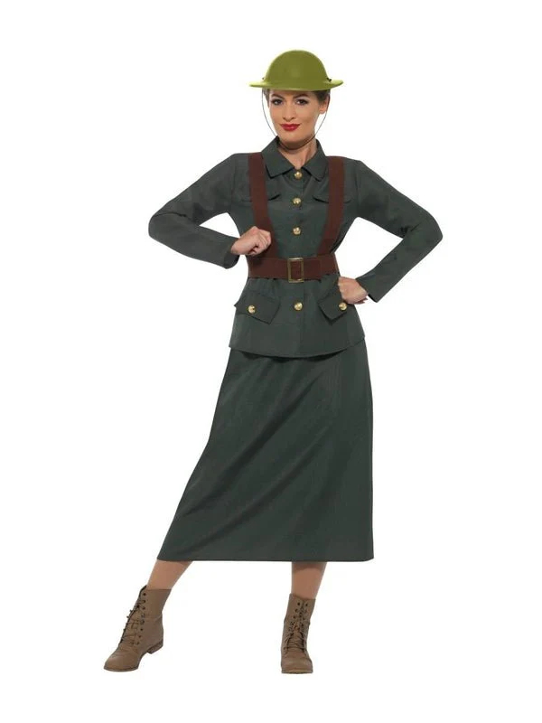 Ww2 Army Warden Lady Costume - Image 4