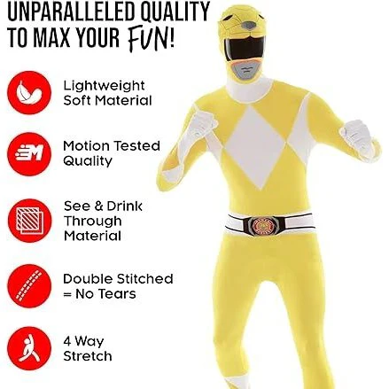 Yellow Power Rangers Morphsuit - Image 2